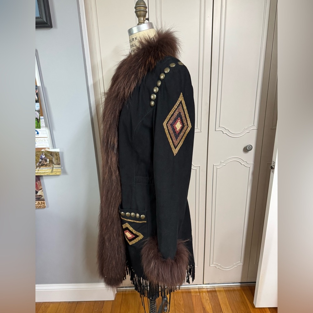 Double D Ranchwear Rainbird Jacket With Real Fur - Picture 10 of 10